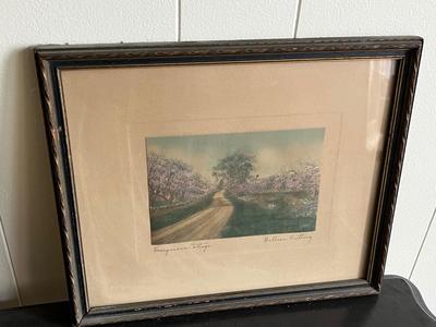 LOT 95L: Signed Wallace Nutting Print and Signed Framed Painting