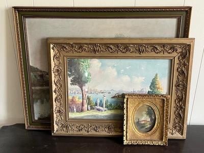 LOT 96L: Three Framed Wall Art Pieces