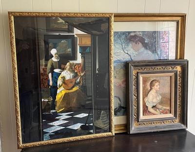LOT 97L: Renoir and More - Three Framed Pieces of Wall Art