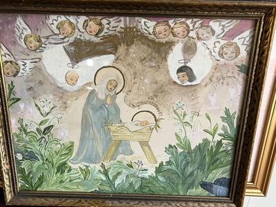 LOT 99L: Four Framed Agel Themed Art Prints
