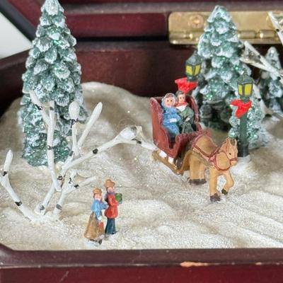 LOT 101K: Thomas Kinkade "Silent Night" Framed Print w/ COA, Holiday Traditions "We Wish You a Merry Christmas" Music...