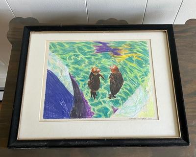 LOT 116L: Signed Art - Original Sailboat Painting and Seals Marked 1/1
