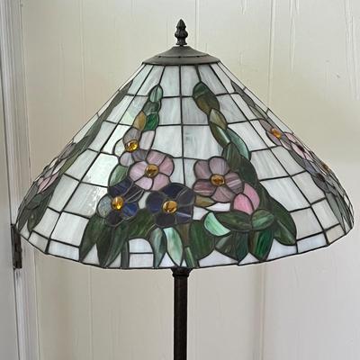 LOT 117L: Stained Glass Floor Lamp