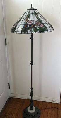 LOT 117L: Stained Glass Floor Lamp