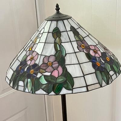 LOT 117L: Stained Glass Floor Lamp