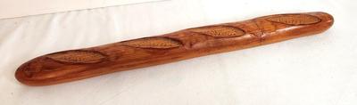Lot #88 Scarce Vintage Cuzin French Wooden Carved Bread Knife.
