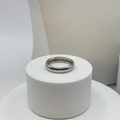 LOT 2J: Sterling Silver (925) Dolphin Earring Wedding Band-sz 7, Single Earring and 2-Chains