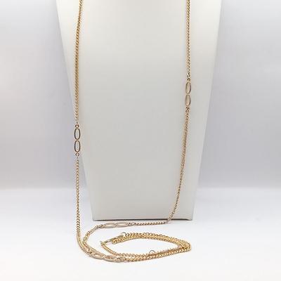LOT 6: Collection of Gold-Tone Necklaces, Earrings and Sarah Coventry Pendant