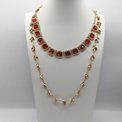 LOT 6: Collection of Gold-Tone Necklaces, Earrings and Sarah Coventry Pendant