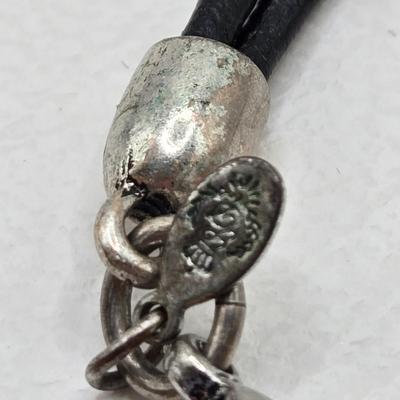 LOT 30: Beaded Necklace w/ Glass Pendant, Leather Necklace w/ Glass Charm, Silver-tone Chain Necklace w/ Red Beads, and More