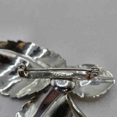 LOT 32: Variety of Silver-tone Pins and Brooches
