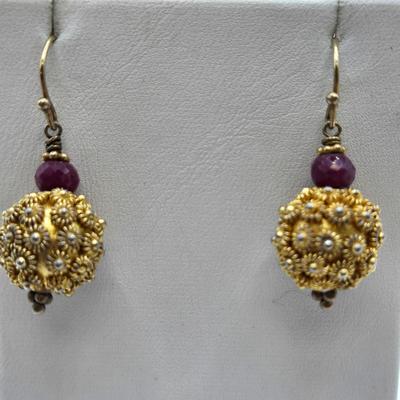 LOT 36: Multiple Pairs of Pierced Earrings and 1 Pair of Clip Earrings