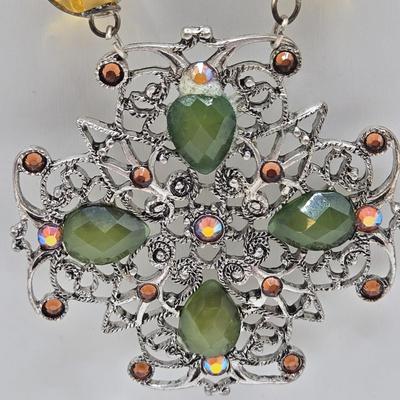 LOT 39: Sweet Romance Glass Bead and Chain Necklace w/Matching Earrings, Chicos Necklace, and More