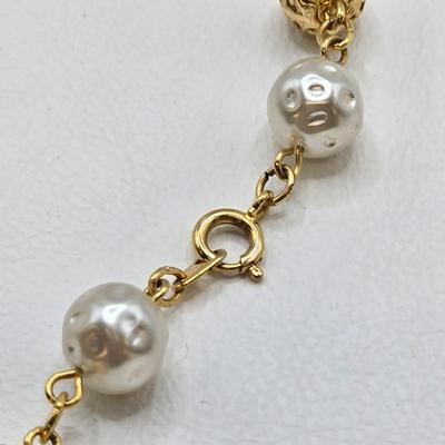 LOT 42: Beautiful Faux Pearl Neclaces , Bracelets, and Clip Earrings