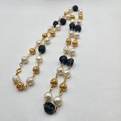 LOT 42: Beautiful Faux Pearl Neclaces , Bracelets, and Clip Earrings