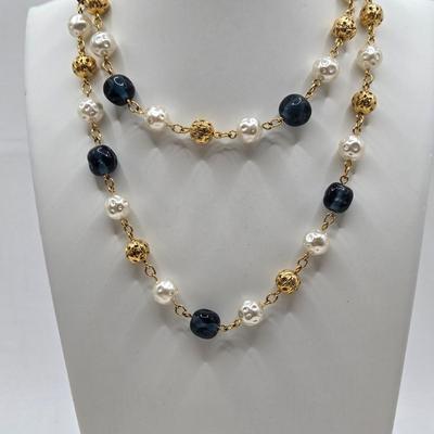 LOT 42: Beautiful Faux Pearl Neclaces , Bracelets, and Clip Earrings