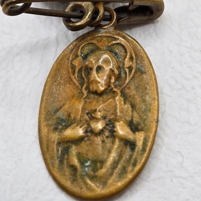 LOT 48: Vintage Gold filled Bracelet and Three Religious Medals
