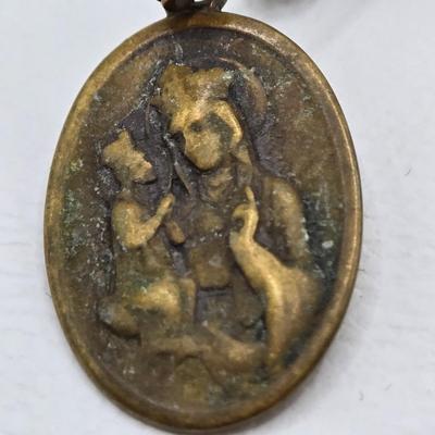 LOT 48: Vintage Gold filled Bracelet and Three Religious Medals