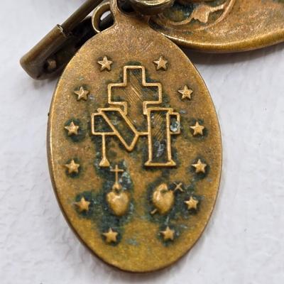 LOT 48: Vintage Gold filled Bracelet and Three Religious Medals