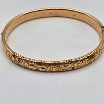 LOT 48: Vintage Gold filled Bracelet and Three Religious Medals