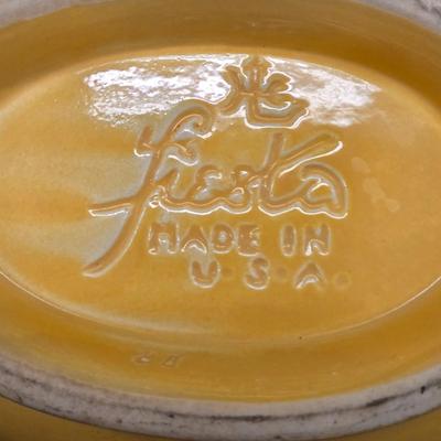 LOT 49: Fiesta Ware Bowl and Gravy Boat, Vintage Bonzo Salt & Pepper Shakers & More