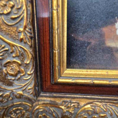 LOT 52: Still Life Floral Art in Beautiful, Ornate Frame / Decorative Arts Inc.