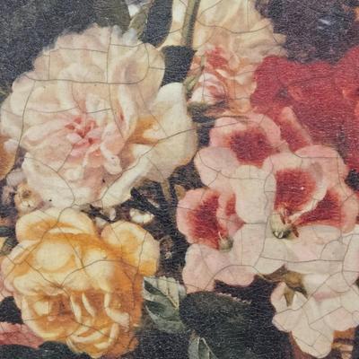 LOT 52: Still Life Floral Art in Beautiful, Ornate Frame / Decorative Arts Inc.