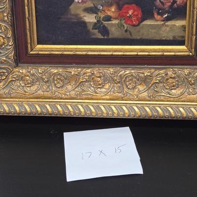 LOT 53: Still Life Floral Art in Beautiful Frame/ Decorative Arts Inc.