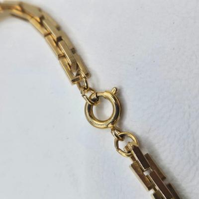 LOT 58: Five Gold-tone Chains/ One w/ Lucite Butterfly Pendant