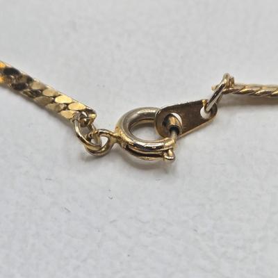 LOT 58: Five Gold-tone Chains/ One w/ Lucite Butterfly Pendant