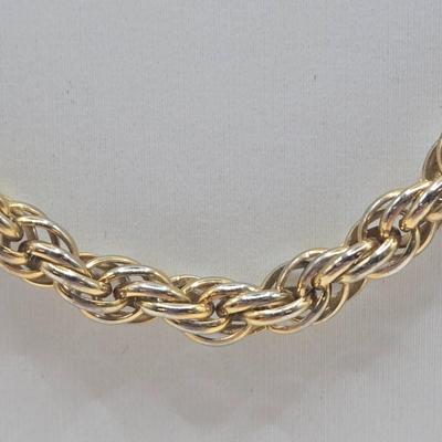 LOT 58: Five Gold-tone Chains/ One w/ Lucite Butterfly Pendant