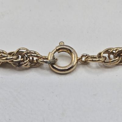 LOT 58: Five Gold-tone Chains/ One w/ Lucite Butterfly Pendant