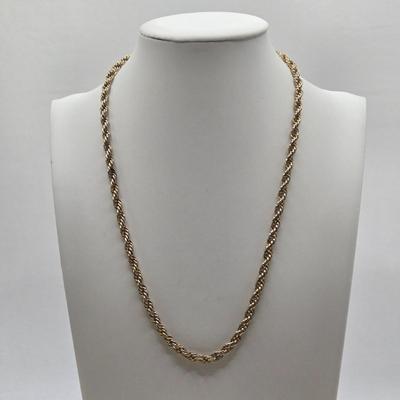 LOT 58: Five Gold-tone Chains/ One w/ Lucite Butterfly Pendant