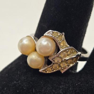 LOT 60: Variety of Rings and Earrings Including One Pair of Clip Earrings
