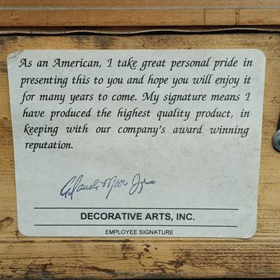 LOT 62: Decorative Arts, Inc. Framed Print
