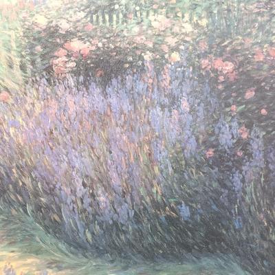 LOT 65: Framed Reproduction of 'Pathway with Pot' by Greg Singley 3ft x 2-1/2ft