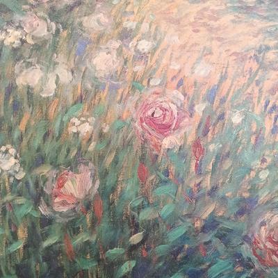 LOT 65: Framed Reproduction of 'Pathway with Pot' by Greg Singley 3ft x 2-1/2ft