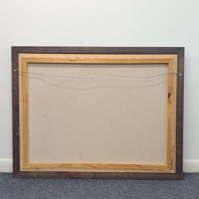 LOT 65: Framed Reproduction of 'Pathway with Pot' by Greg Singley 3ft x 2-1/2ft