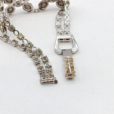 LOT 68: Vintage Rhinestone Brooches, Shoe Clips and Bracelet (Broken Clasp)