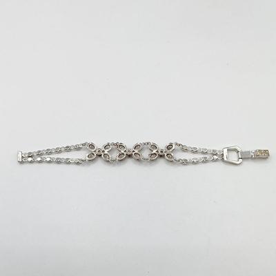 LOT 68: Vintage Rhinestone Brooches, Shoe Clips and Bracelet (Broken Clasp)