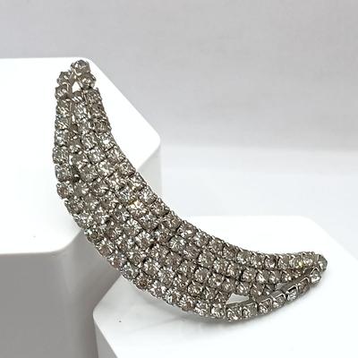 LOT 68: Vintage Rhinestone Brooches, Shoe Clips and Bracelet (Broken Clasp)