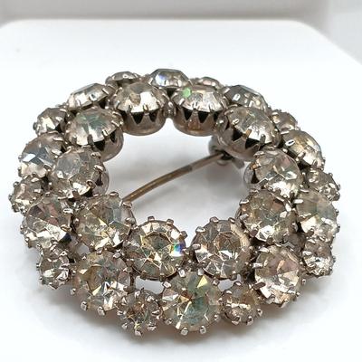 LOT 68: Vintage Rhinestone Brooches, Shoe Clips and Bracelet (Broken Clasp)