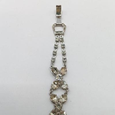 LOT 68: Vintage Rhinestone Brooches, Shoe Clips and Bracelet (Broken Clasp)