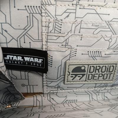 LOT 72: Star Wars Galaxy's Edge Droid Depot BB-8/R2-D2 Wallet, WDCC Disney Classic Collection Pins & Mickey Mouse Glove Coaster