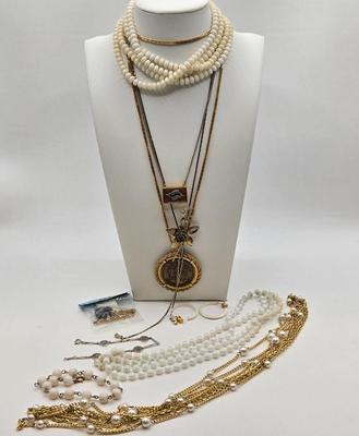 LOT 80: Variety of Necklaces and Bracelets Including Declaration of Independence Pendant and One Pair of Earrings