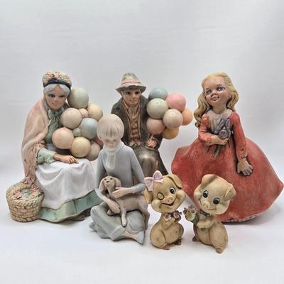 LOT 91: Figurines Ceramic & Porcelain: Enesco, Holland Mold, Circle Bisque