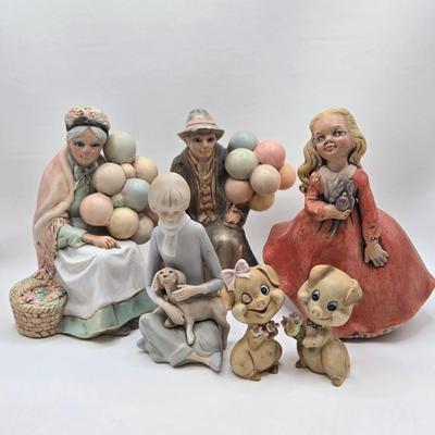 LOT 91: Figurines Ceramic & Porcelain: Enesco, Holland Mold, Circle Bisque