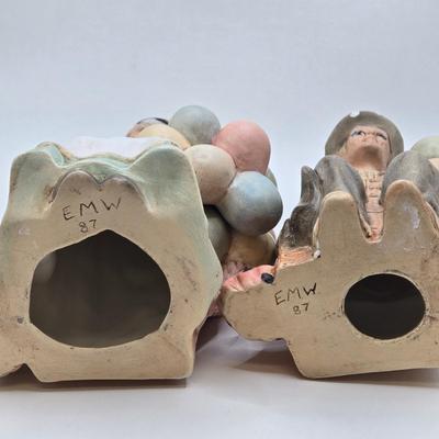 LOT 91: Figurines Ceramic & Porcelain: Enesco, Holland Mold, Circle Bisque
