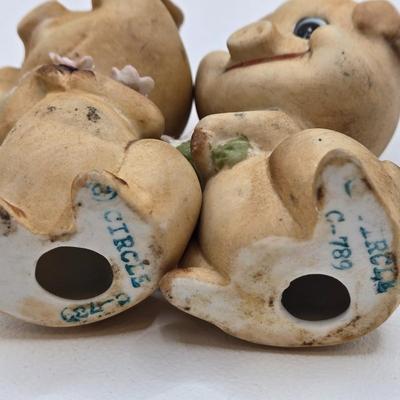 LOT 91: Figurines Ceramic & Porcelain: Enesco, Holland Mold, Circle Bisque