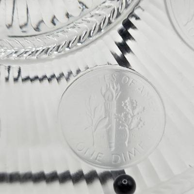 LOT 94: Two Handled Crystal Ice Bucket and "Crysal Coin" Plate